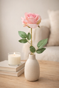 Soft Pink Rose Stem – Realistic Faux Flower for Elegant Home Styling