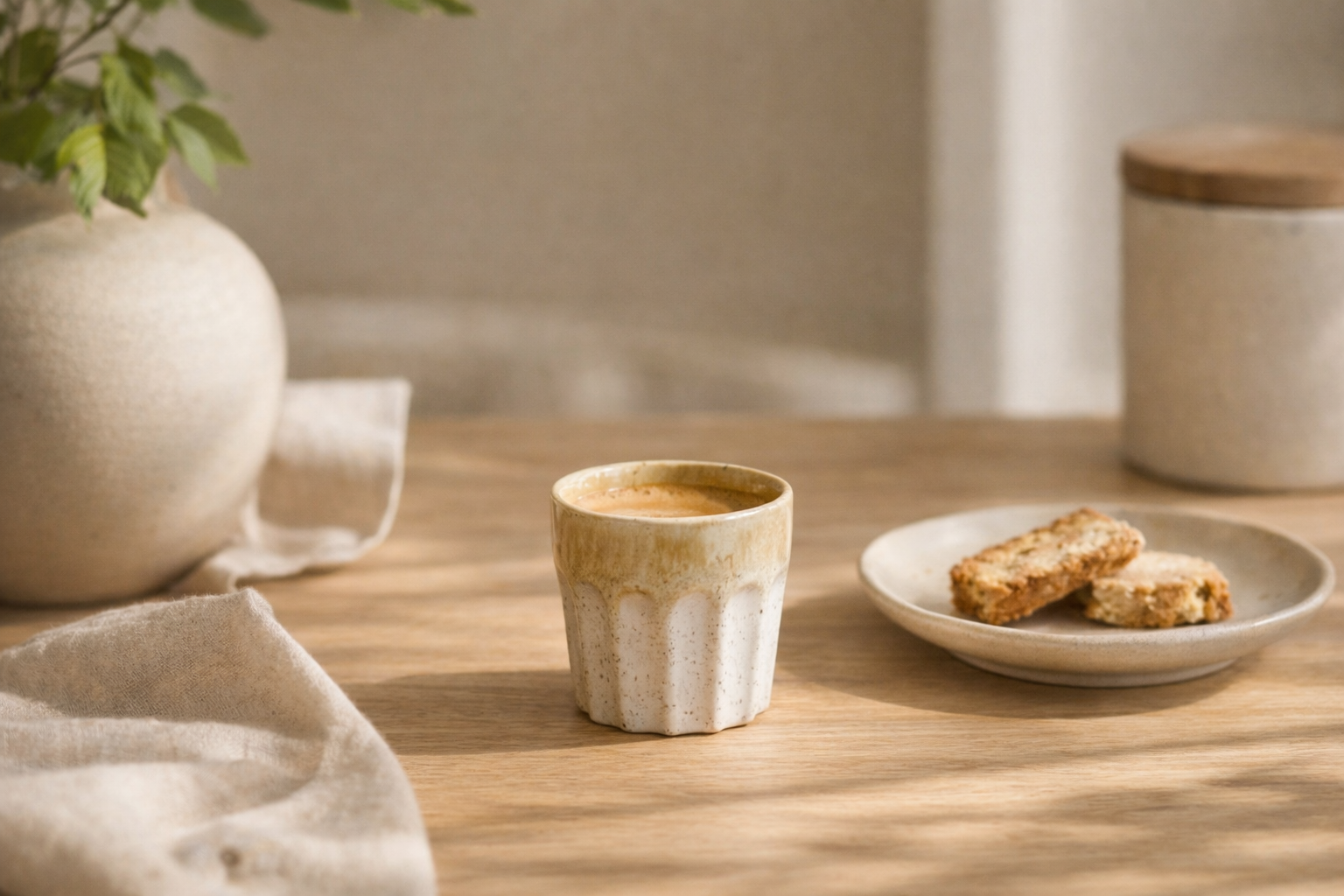 Nougat Ceramic Espresso Cup – Minimalist Coffee Cup for Everyday Rituals