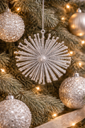 🎄 Silver Firework Hanging Ornament – Statement Christmas Tree Decor