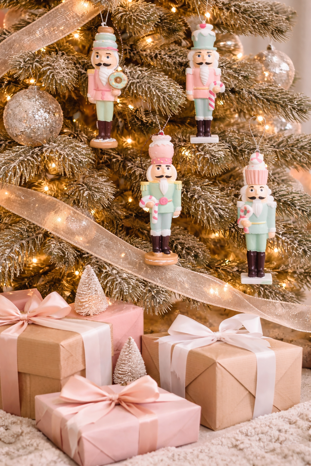 🎄 Set of 4 Nutcracker Ornaments – Classic Christmas Tree Decorations