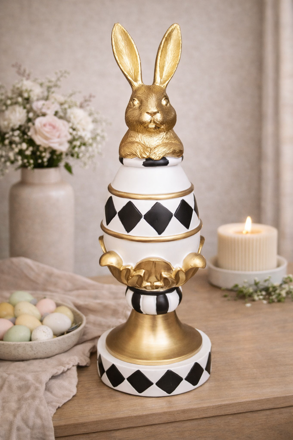 Luxe Egg 35cm – Statement Easter Centrepiece for Console & Table Styling