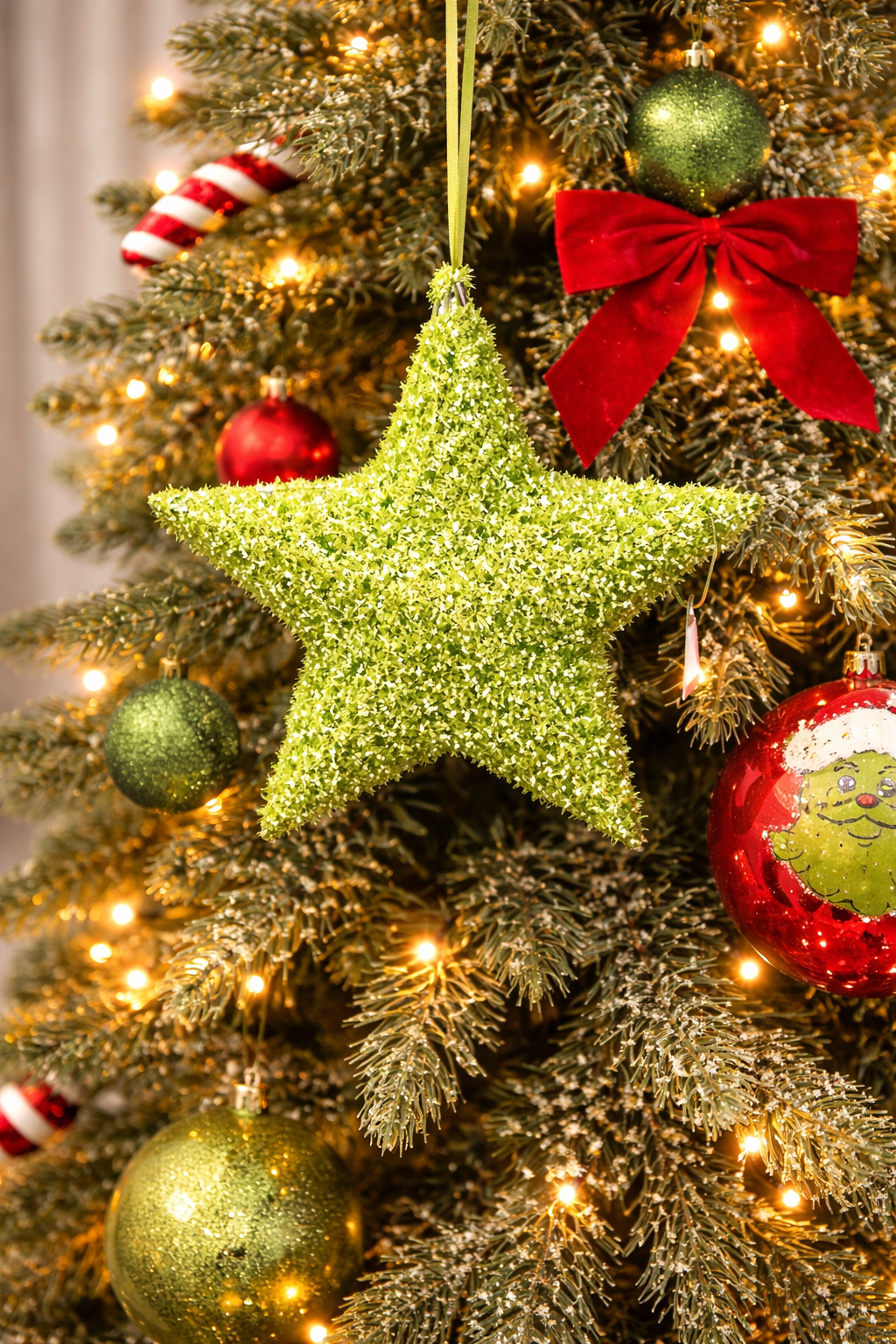 Green Star Ornament – Statement Christmas Tree Decoration