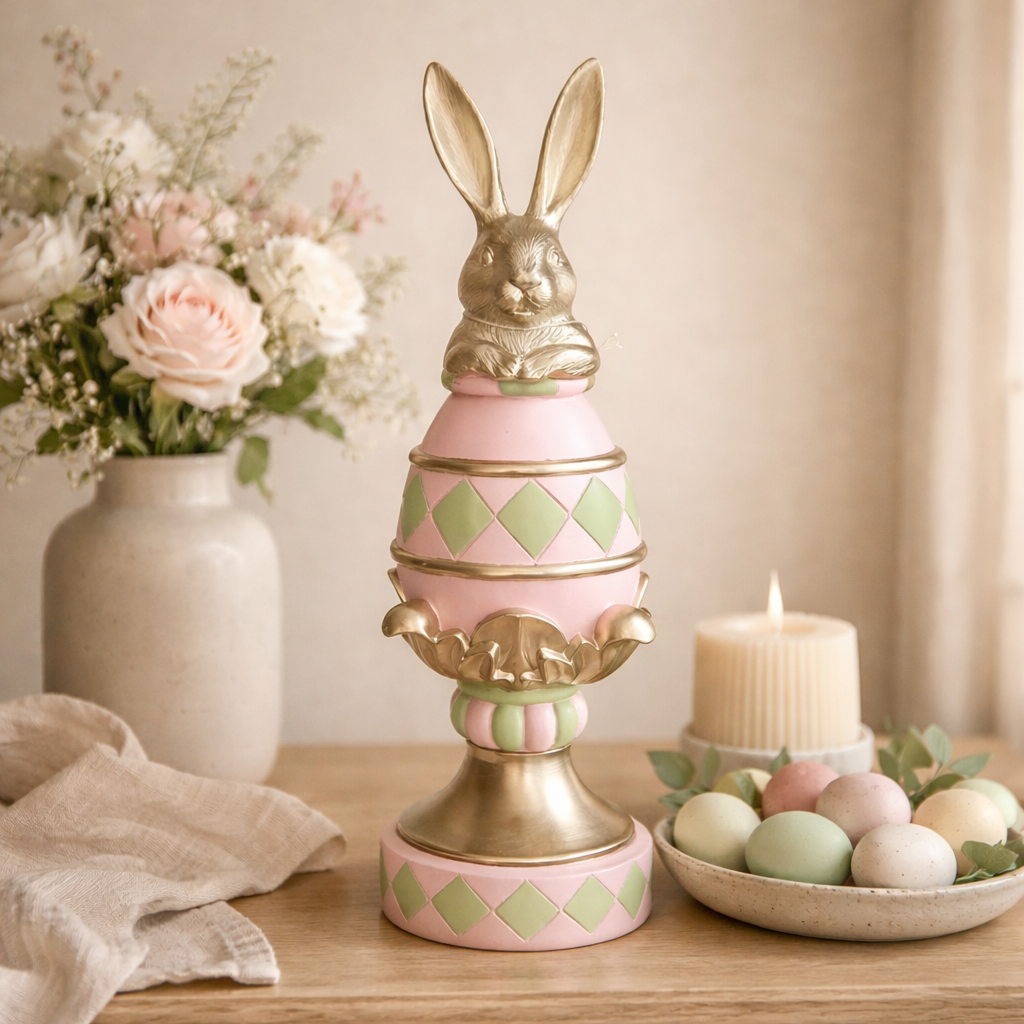 Luxe Pastel Hanging Egg – Soft Easter Decoration for Home Styling