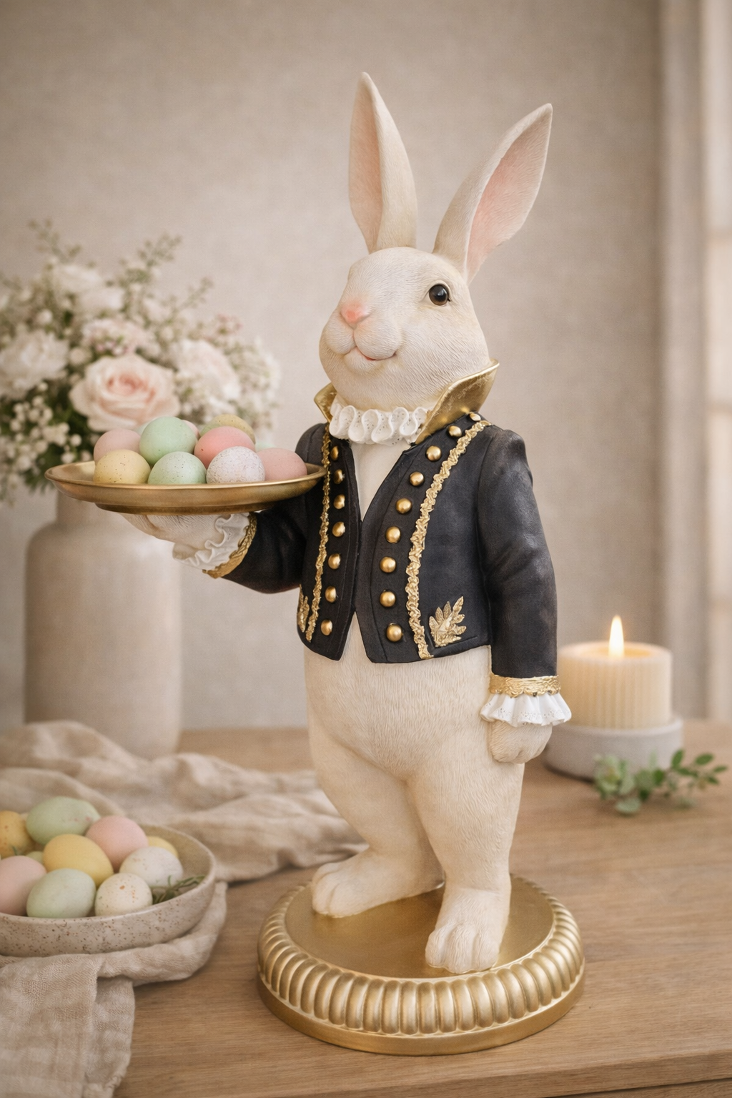 Luxe Server Rabbit – Large Statement Decor for Entry & Table Styling