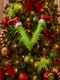 Grinch-Inspired Furry Legs Pick – Playful Tree Styling Accent