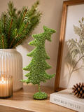 Mini Green Furry Tree 33cm – Playful Christmas Styling Accent