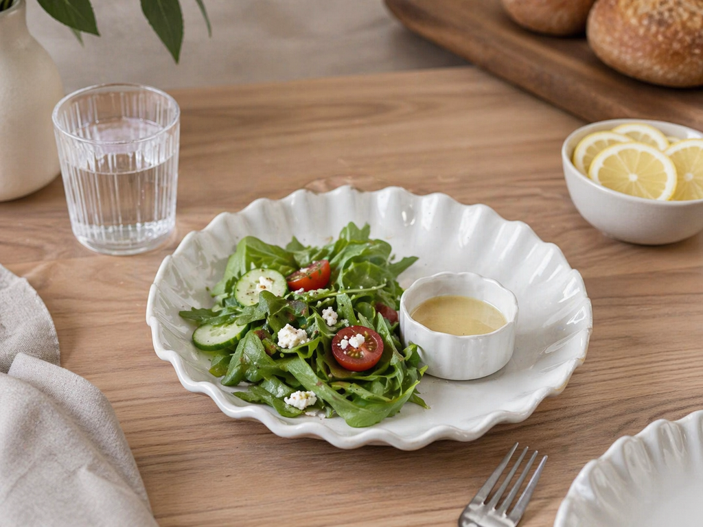 White Ceramic Serving Set – Elegant 2 Piece Entertaining Set