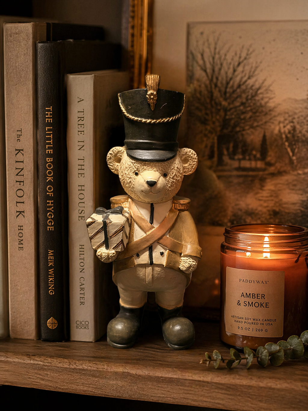 Brown Bear Soldier 16cm – Festive Character Décor