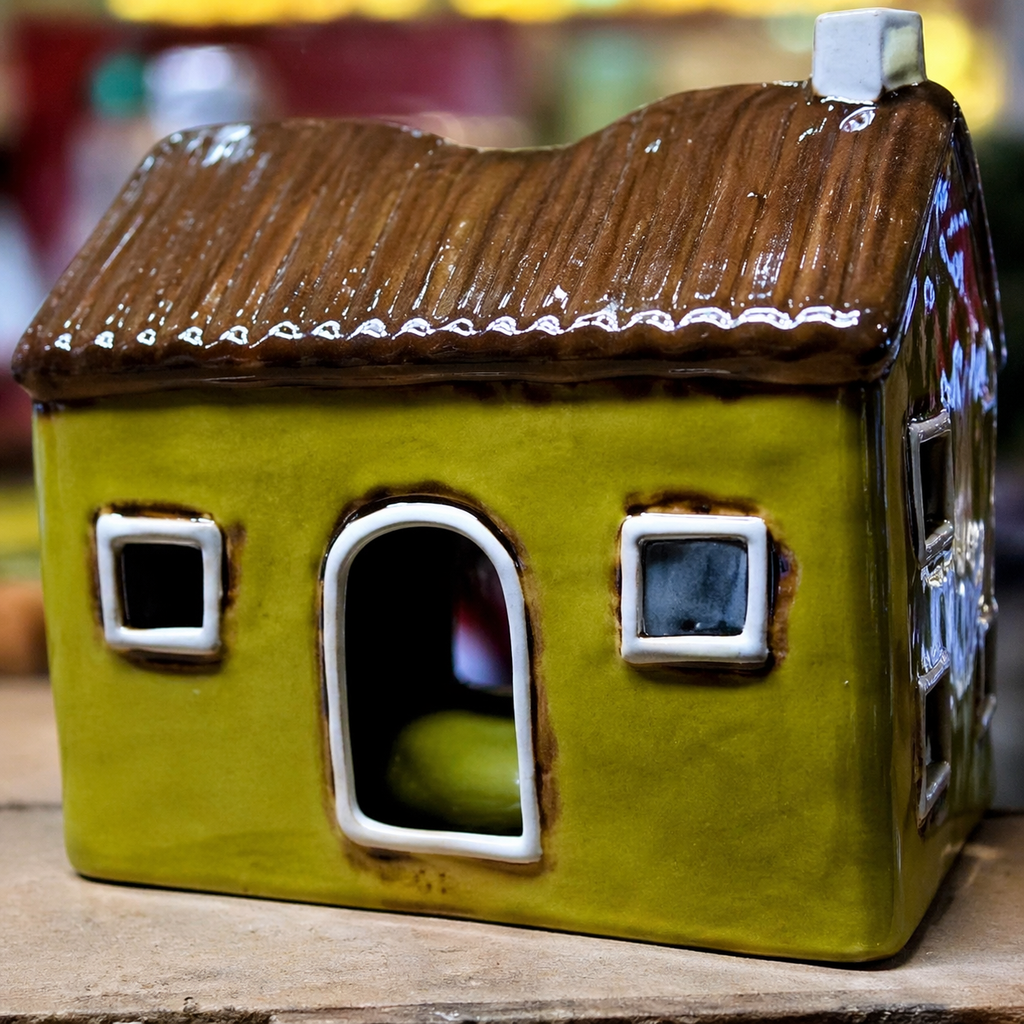 Green Decorative House – Minimal Styling Piece