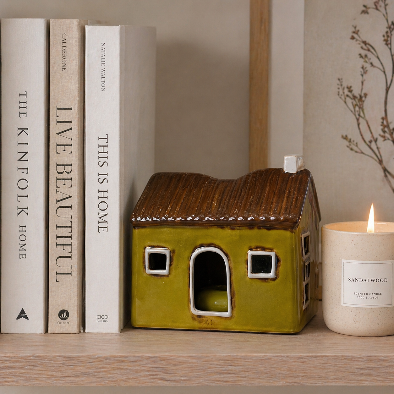 Green Decorative House – Minimal Styling Piece