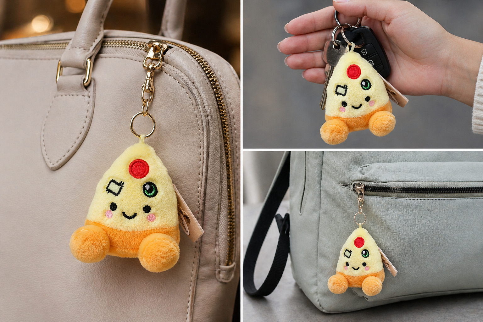 Key Ring Peppa Pizza Slice- palm pals