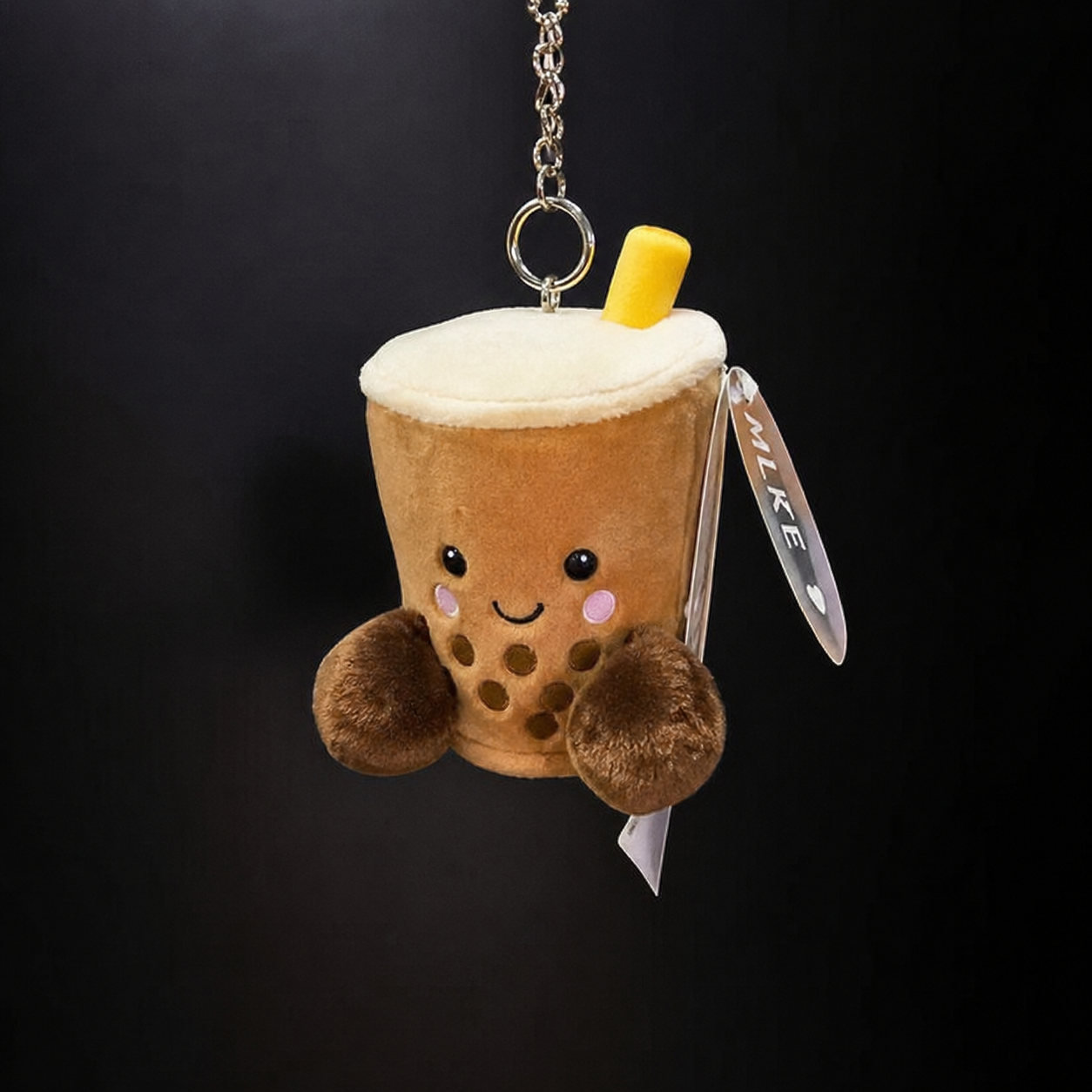 Palm Pals Milky Tea Boba Keychain – Clip-On Plush