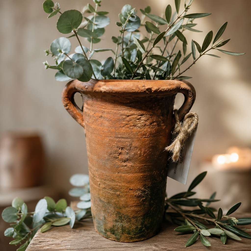 Kew Terracotta Tall Pot 16cm – Natural Styling Accent