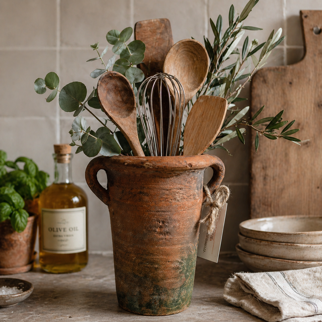 Kew Terracotta Tall Pot 16cm – Natural Styling Accent