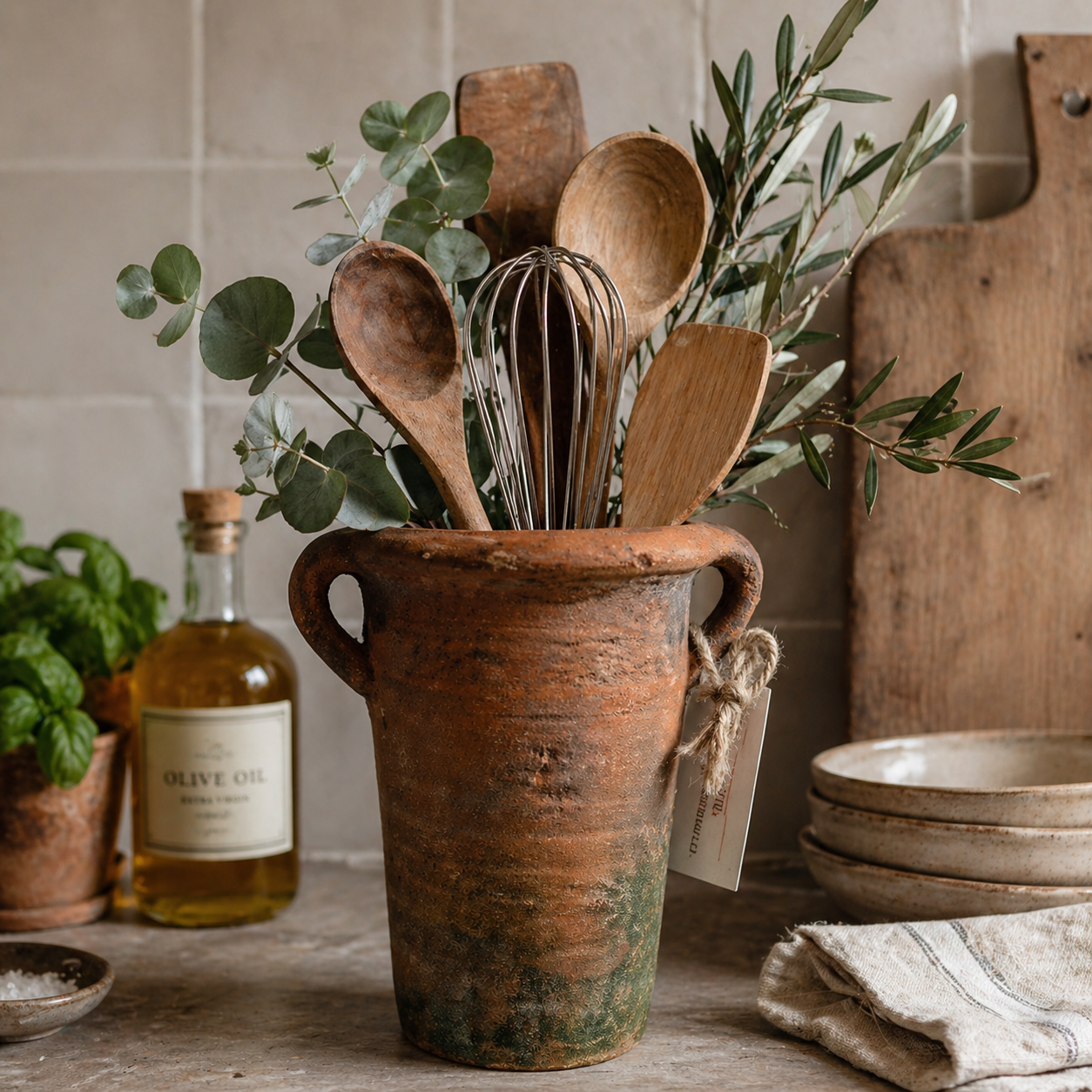 Kew Terracotta Tall Pot 16cm – Natural Styling Accent