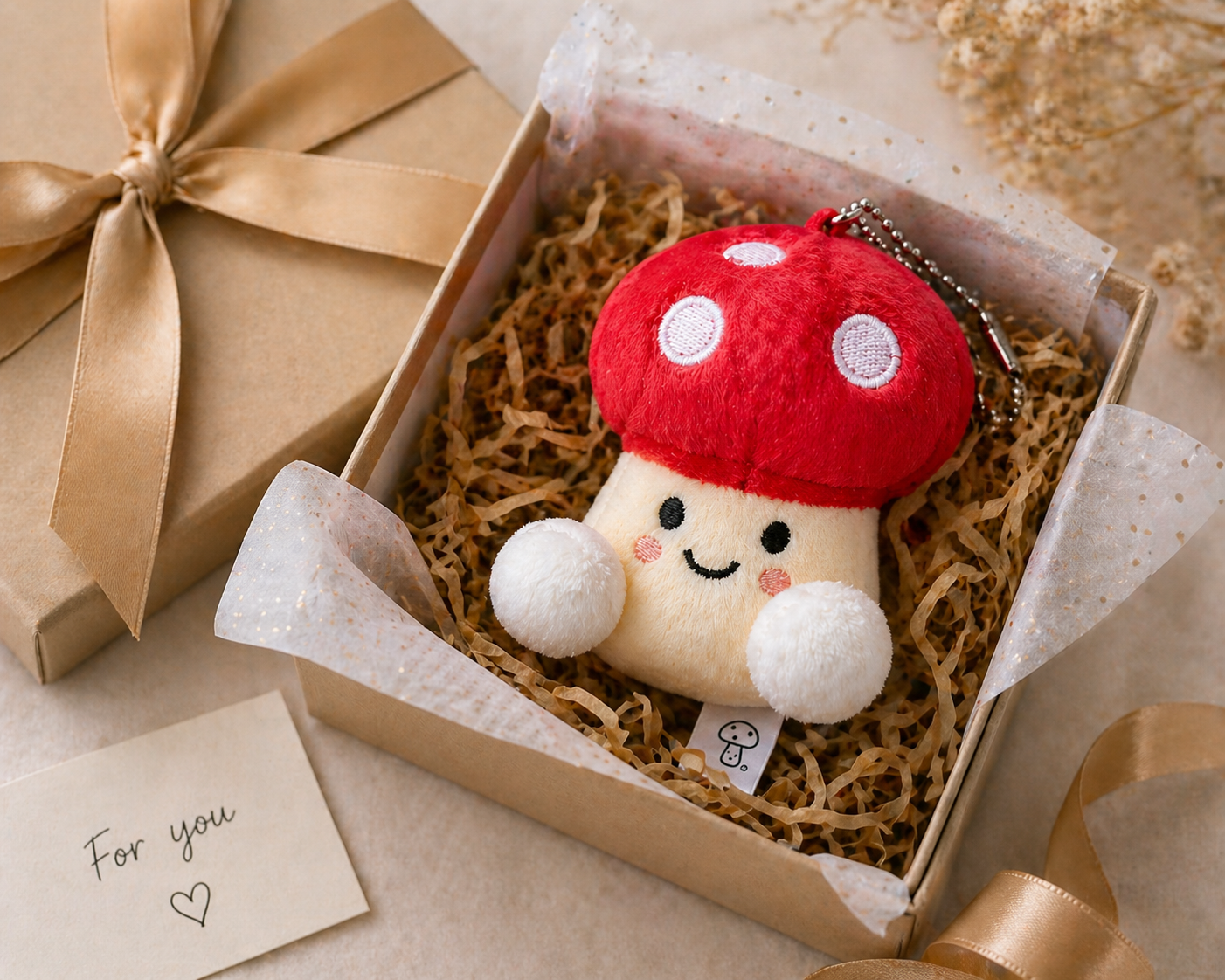 Amanita Mushroom Keyring – Cute Plush Bag Charm