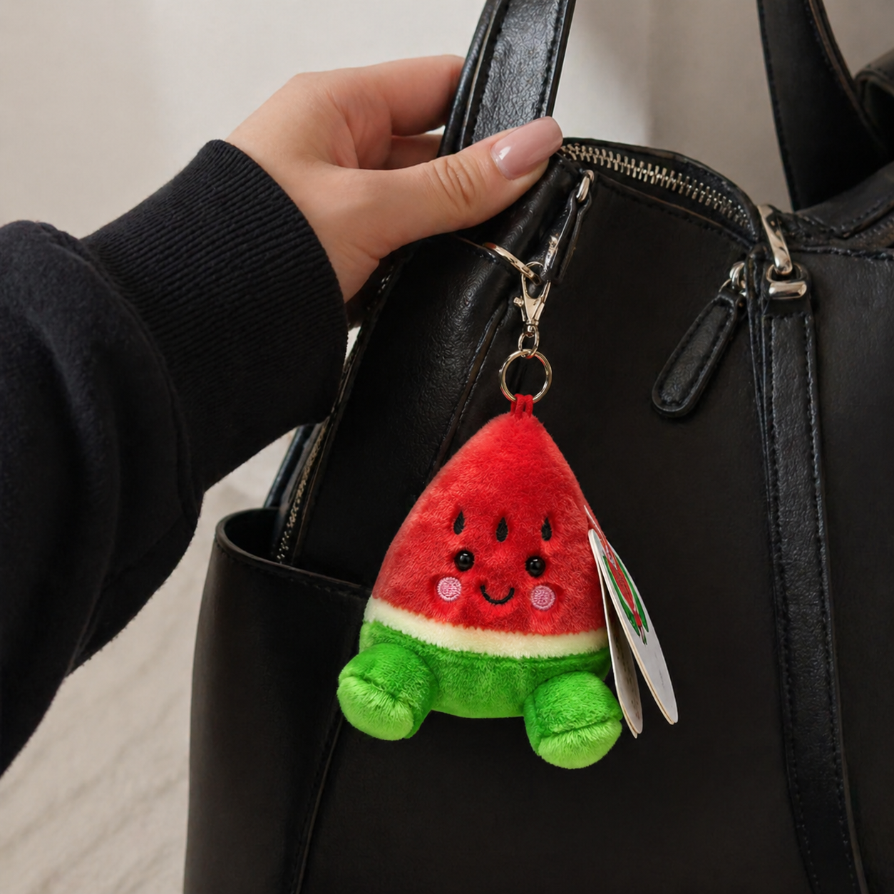 Palm Pal Sandy Watermelon Keyring – Cute Plush Bag Charm