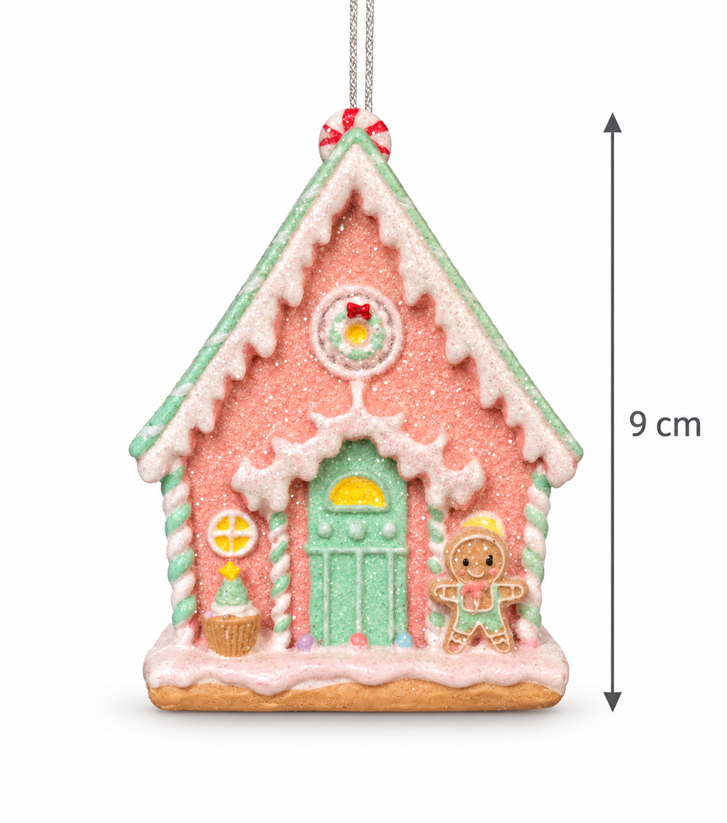 Pink Gingerbread House Ornament | Mistletoe Home