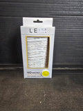 Lexi 40 micro warm white LED string light in white and gold retail packaging with silver wire lights visible through window — Mistletoe Home