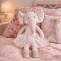 Adorable 32cm elephant ballerina soft plush toy styled in a nursery setting — baby and kids gift Australia Mistletoe Home