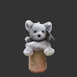 Palm Pals Chatty Mouse 13cm soft plush toy with bean pellet filling — cute gift for kids and adults Australia Mistletoe Home