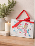 Cindy Lou Who small decorative sign for Christmas shelf styling — Mistletoe Home Australia