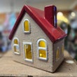Beige Ceramic LED House | Decorative Light for Shelf Styling