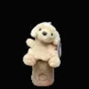 Sunny Lab Palm Pals cream Labrador plush toy palm-sized stuffed animal on plain background — Mistletoe Home