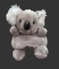 Palm Pals Wiggles koala plush toy 13cm with super soft grey fur and fluffy white ears on dark background — Australian animal gift Mistletoe Home Australia